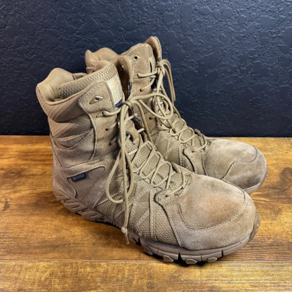Reebok Sublite Cushion RB4461 Coyote Suede Waterproof Tactical Boots Mens 11.5